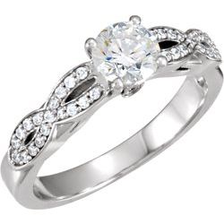 Infinity-Inspired Engagement Ring alebo Band Mounting
