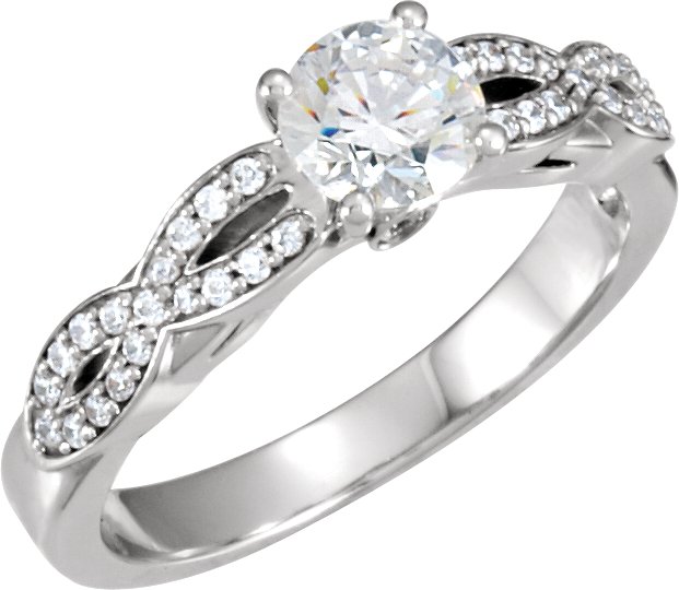 Infinity-Inspired Engagement Ring or Band Mounting