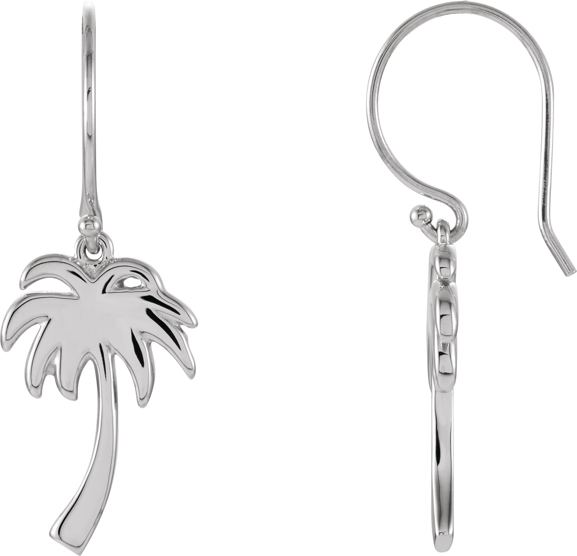 Sterling Silver Palm Tree Earrings