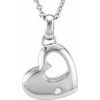 Sterling Silver .01 CTW Diamond 18 inch Necklace Ref. 3143364