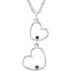 Double Heart Pendant or Necklace