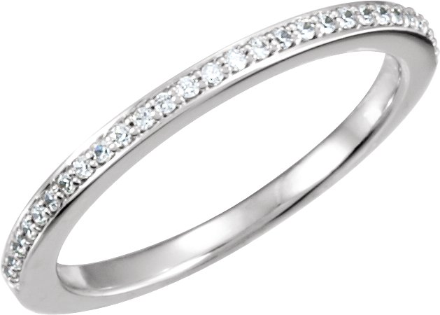 14K White 1/8 CTW Natural Diamond Matching Band