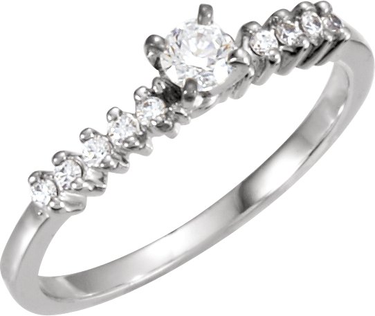 Platinum Diamond Engagement Ring .35 CTW Ref 305341