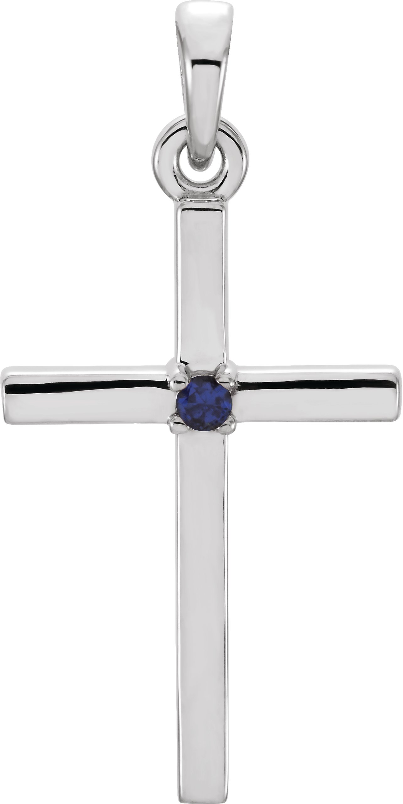 Blue sapphire cross pendant sale