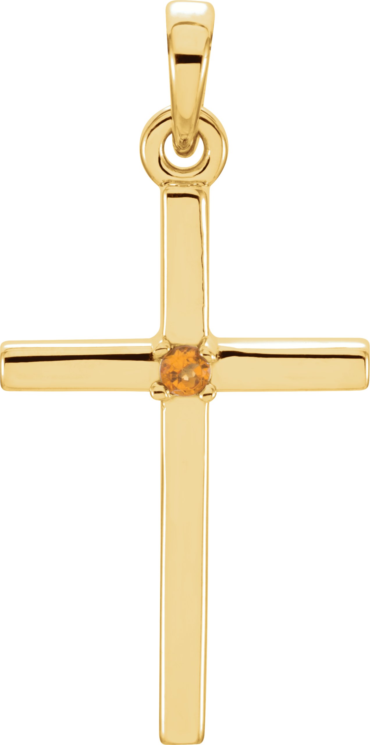 14K Yellow 22.65x11.4 mm Citrine Cross Pendant Ref. 11216015