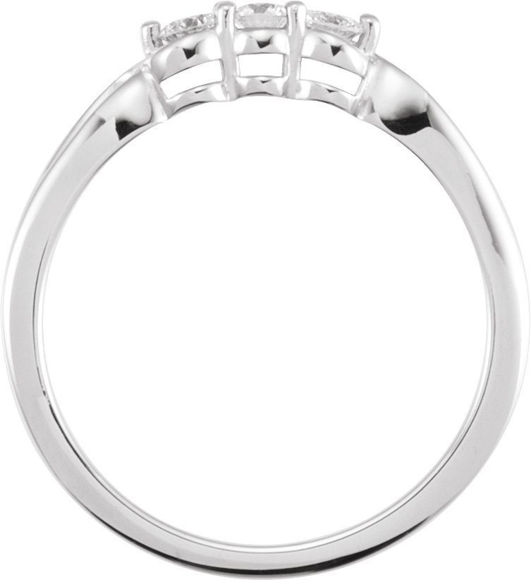 1/2 CTW Natural Diamond Three-Stone Ring view 2