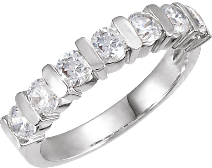 Created Moissanite Anniversary Band 3.5mm 1.13 CTW Ref 413012