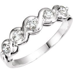 5-Stone Infinity-Inspired Anniversary Ring Mounting