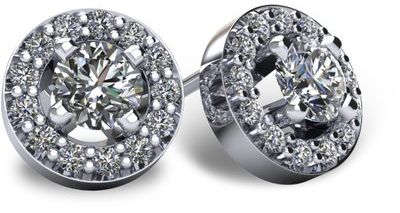 Diamond Stud Earrings - Halo