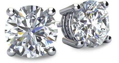 Diamond Stud Earrings - Round