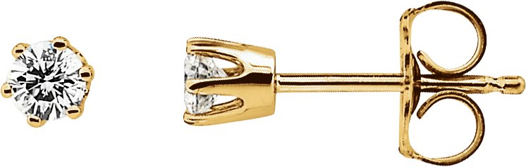 14K Yellow 1/5 CTW Natural Diamond Stud Earrings