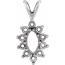 11-Stone Marquise Cluster Pendant
