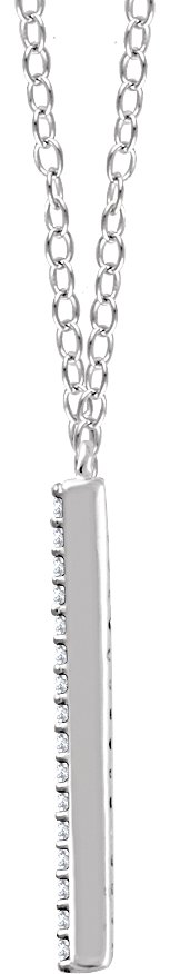 14K White 1/6 CTW Natural Diamond V 18 Necklace