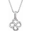 Sterling Silver .08 CTW Diamond 18 inch Necklace Ref. 11590388