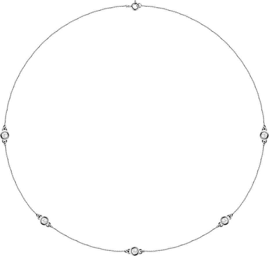 14K White 2.4 mm Round 5-Station 18