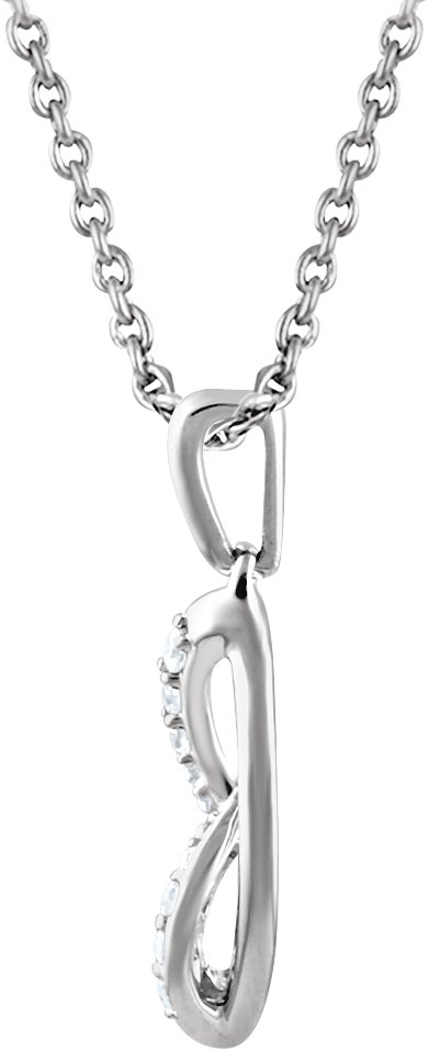 Sterling Silver .08 CTW Natural Diamond 18 Necklace