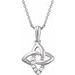 Sterling Silver .06 CTW Natural Diamond 18