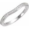 14K White .10 CTW Diamond no.1 Band for 5.5 mm Square Engagement Ring Ref 3125057