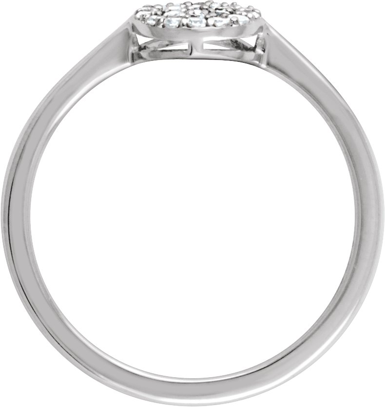 1/5 CTW Natural Diamond Cluster Ring view 2
