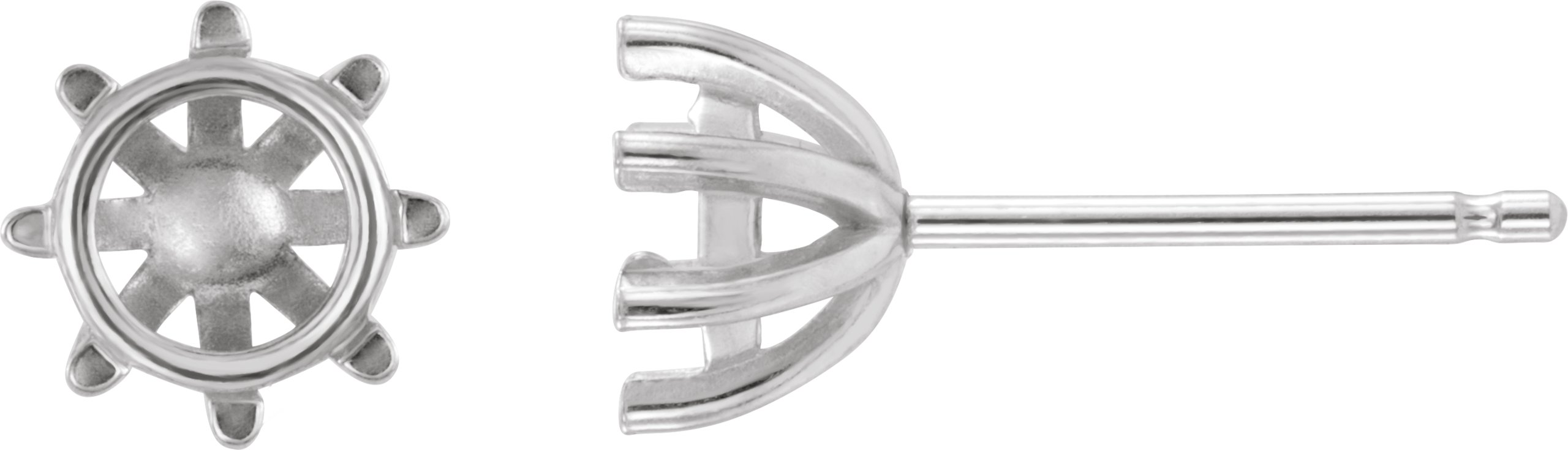 Round 8-Prong Stud Earrings