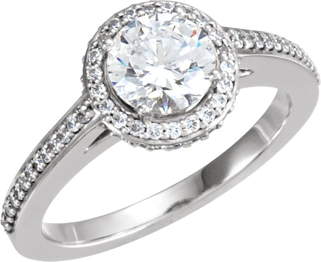 Halo-Styled Engagement Ring Mounting