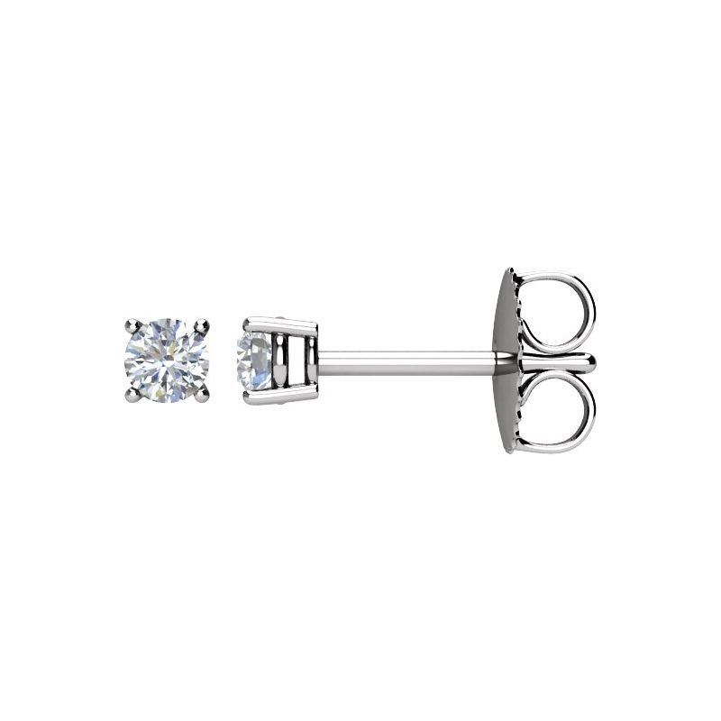 Round 4-Prong Stud Earrings