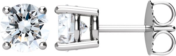 Platinum 1 1/2 CTW Natural Diamond Stud Earrings
