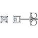 14K White 1/10 CTW Natural Diamond Earrings