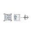 14K White 1 CTW Natural Diamond Threaded Post Stud Earring