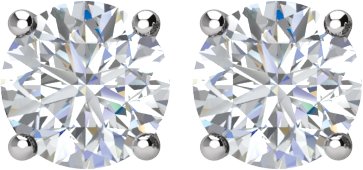 14K White 1 1/2 CTW Diamond Earrings