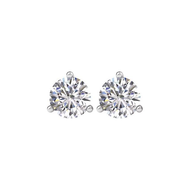 Platinum 1 1/2 CTW Natural Diamond Earrings
