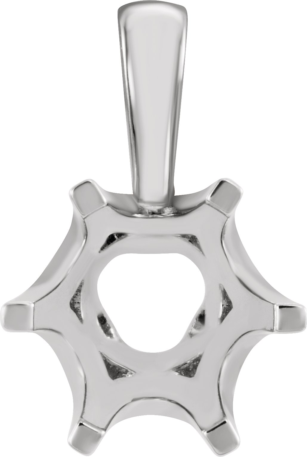 Round 6-Prong Crown Pendant