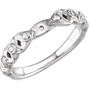 18K Yellow 3/8 CTW Diamond Sculptural-Inspired Eternity Band Size 6