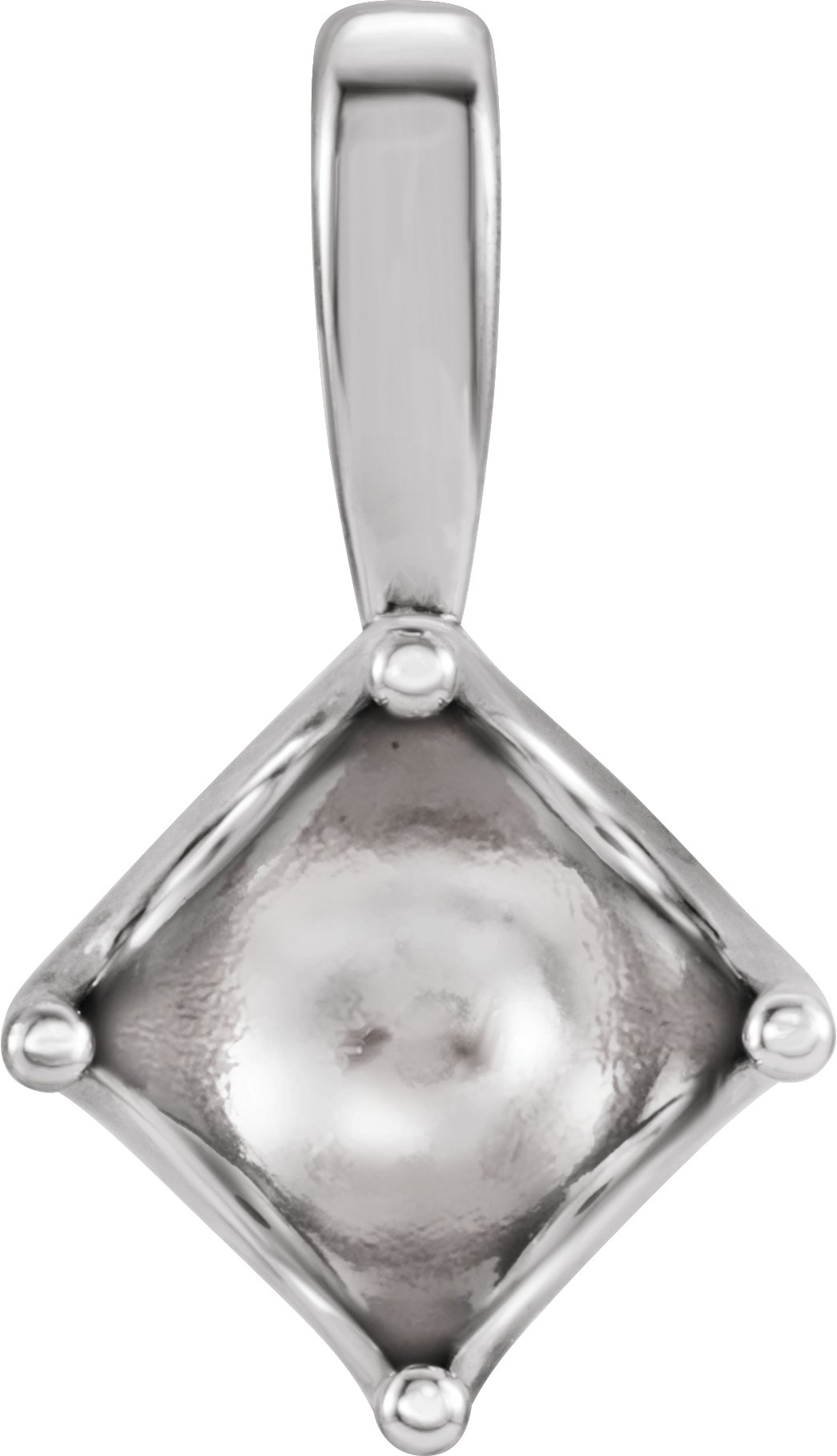 Round 4-Prong U-Shaped Pendant