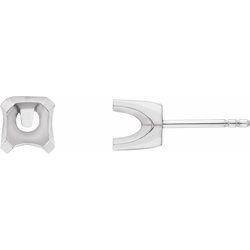 Solstice SolitaireÂ® Earring Mounting with .034" Protektor&trade; Post