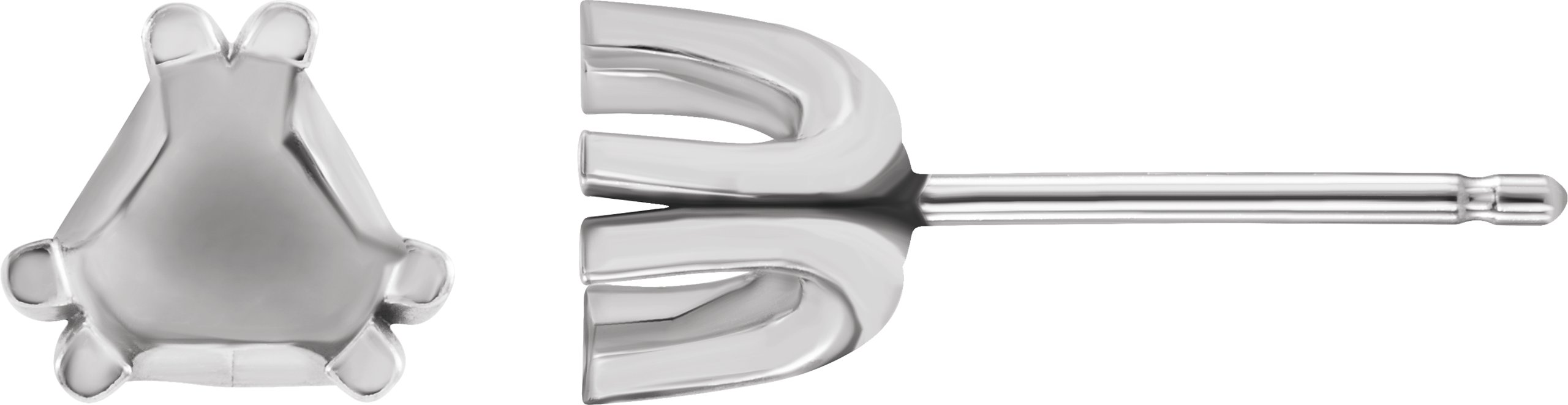 Trillion U-Prong Stud Earrings
