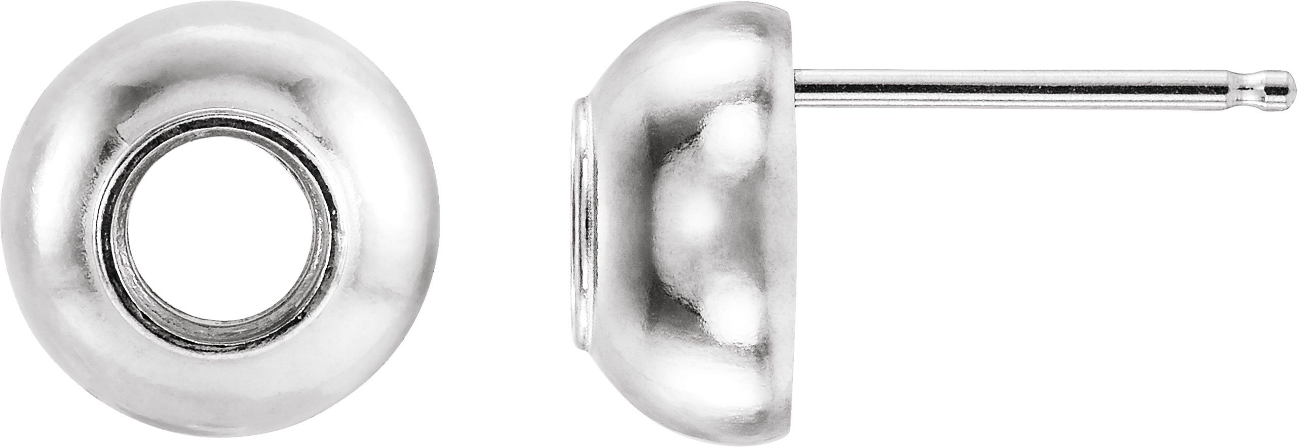 Round Bezel-Set Dome Earrings