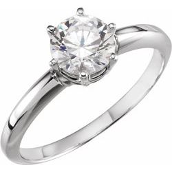 Round 6-Prong Basket Solitaire Ring Mounting