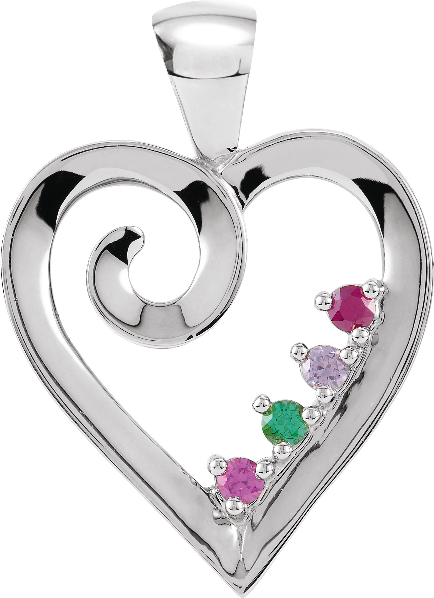 Family Heart Necklace or Pendant