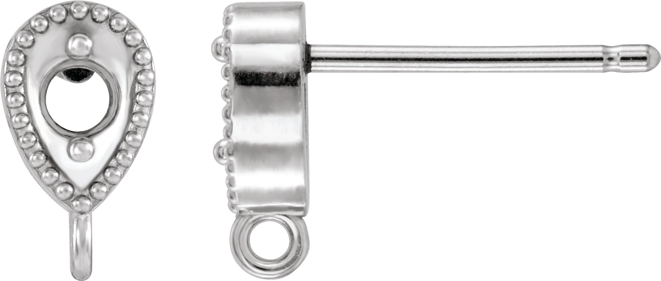 Round 2-Prong Earring Top