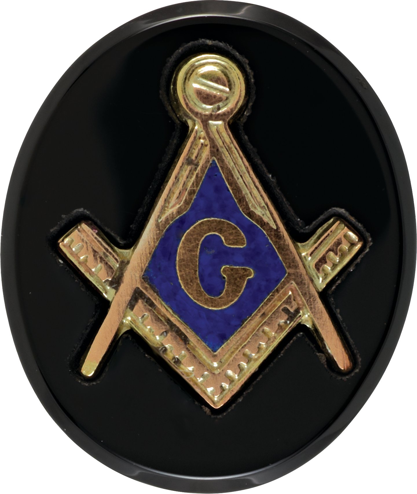 Oval Black Masonic