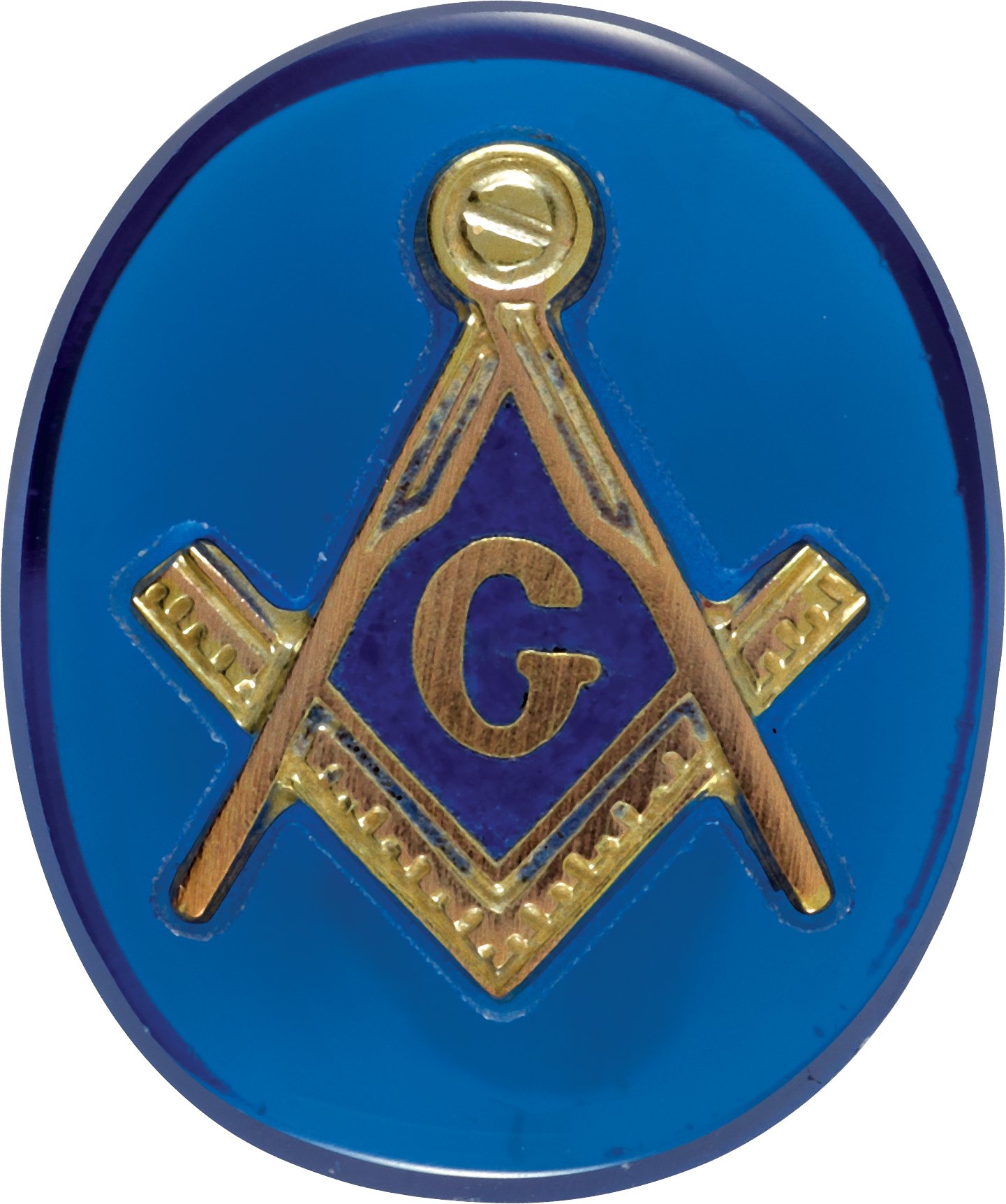 Oval Blue Masonic