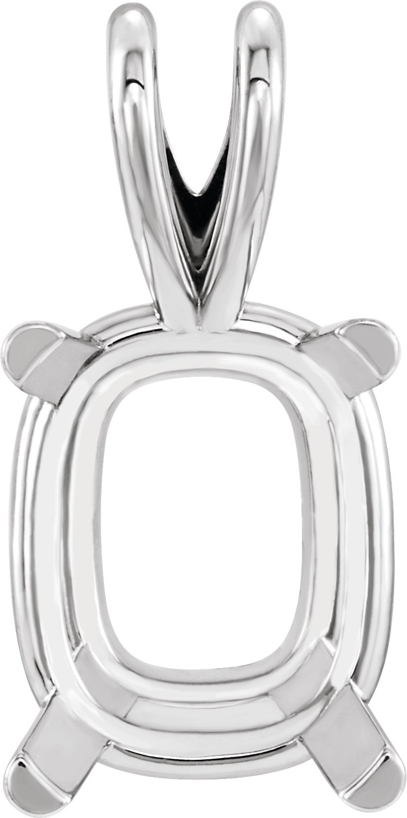 Elongated Cushion 4-Prong Pendant