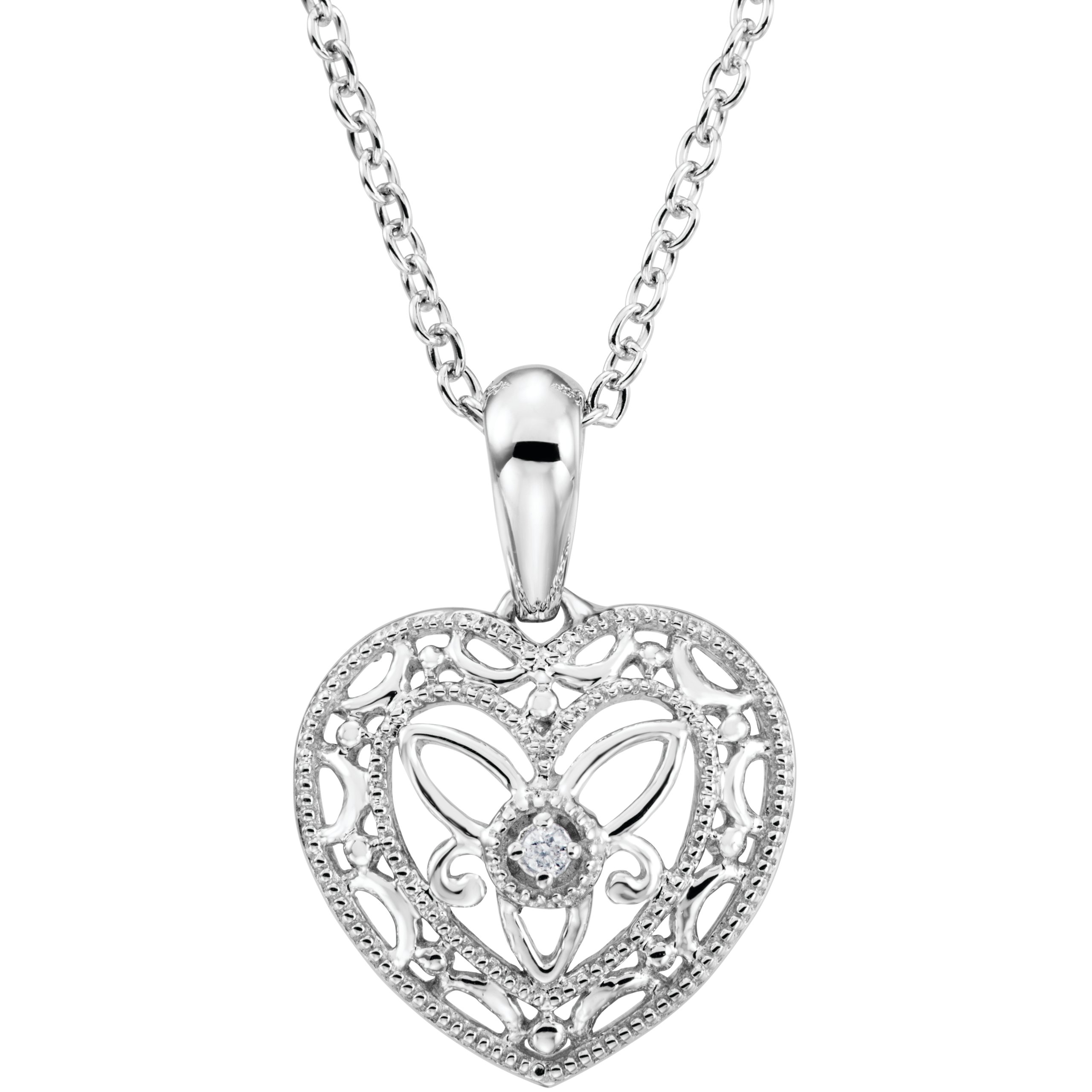 Granulated Filigree Heart Necklace