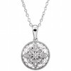 Sterling Silver .05 CTW Diamond 18 inch Necklace Ref. 2995167