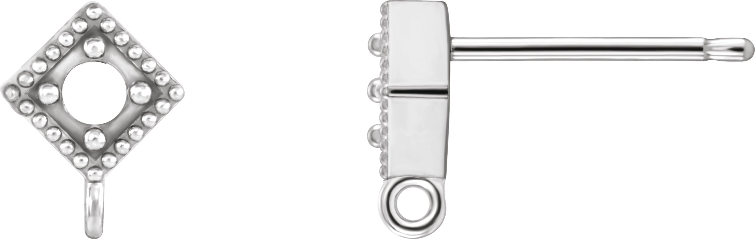 Round 4-Prong Earring Top