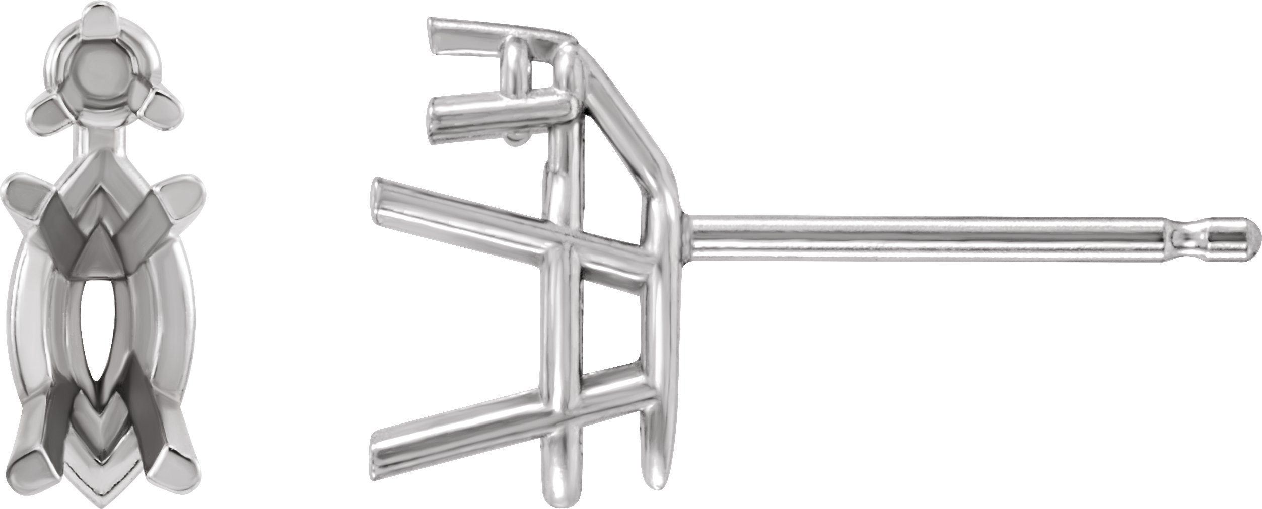 Marquise 4-Prong Accented Earrings