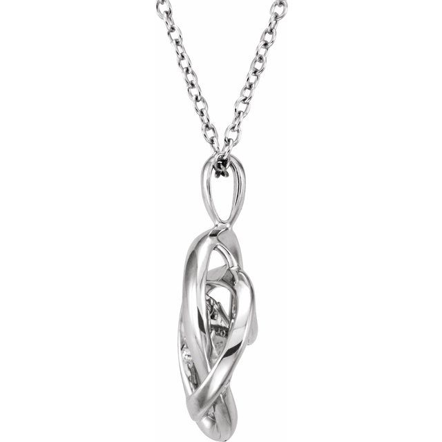 Sterling Silver 1/10 CTW Natural Mystara Diamonds® 18 Necklace
