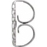14K Palladium White Heavyweight Friction Earring Back with 9.4 mm Pad