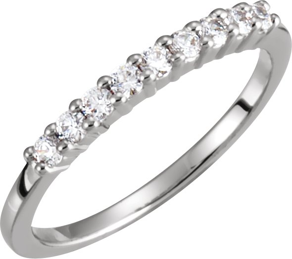 14K White 1/2 CTW Lab-Grown Diamond Anniversary Band